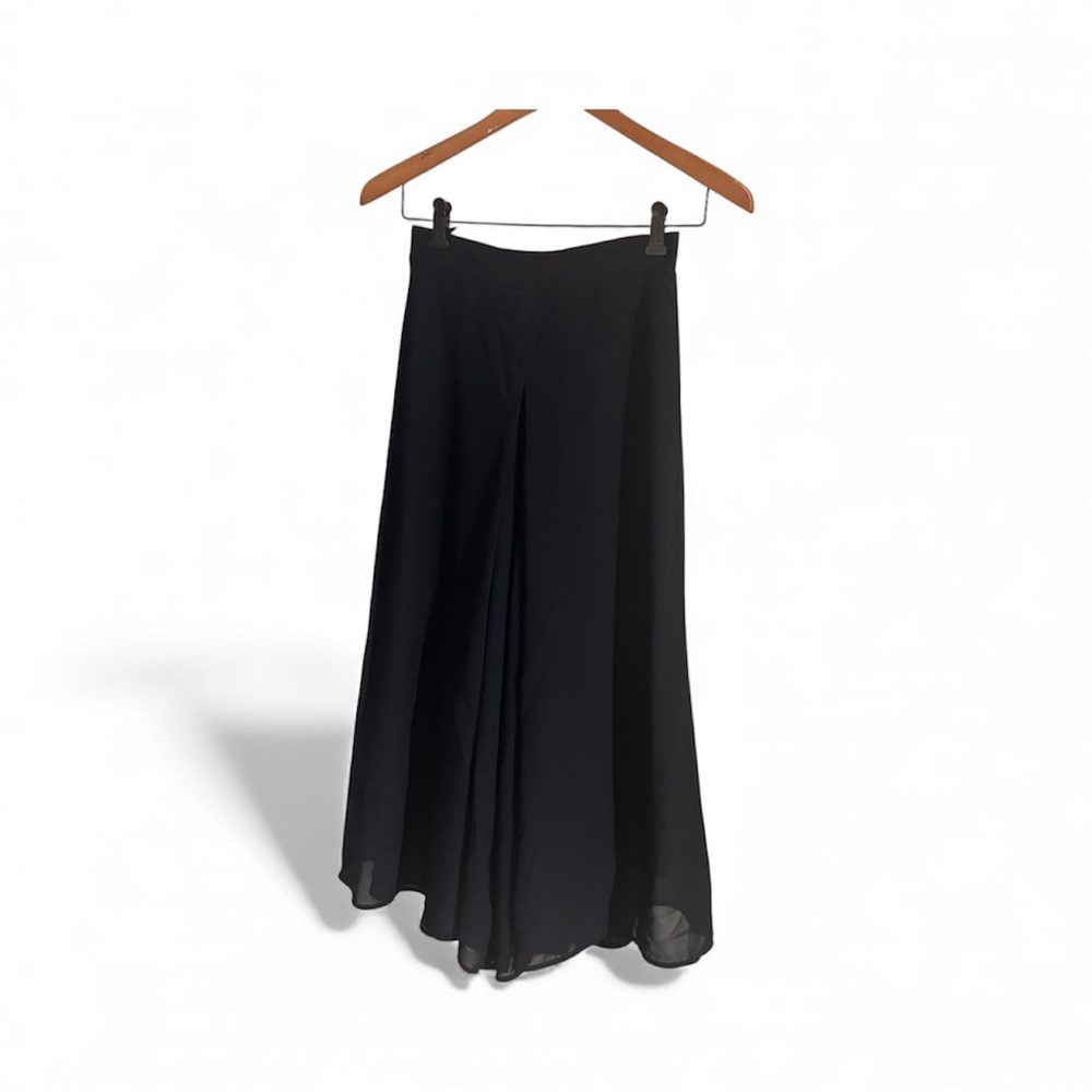 Flowy Navy Culotte Maxi Pants Skirt Size Small with attached lining